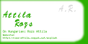 attila rozs business card